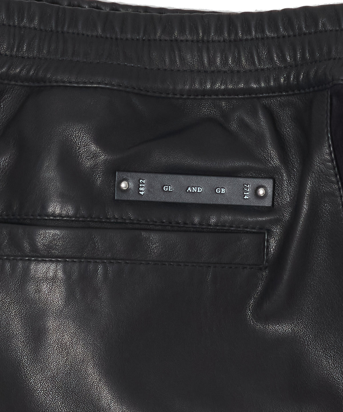 SHEEP COMBINATION LEATHER TRACK PANTS