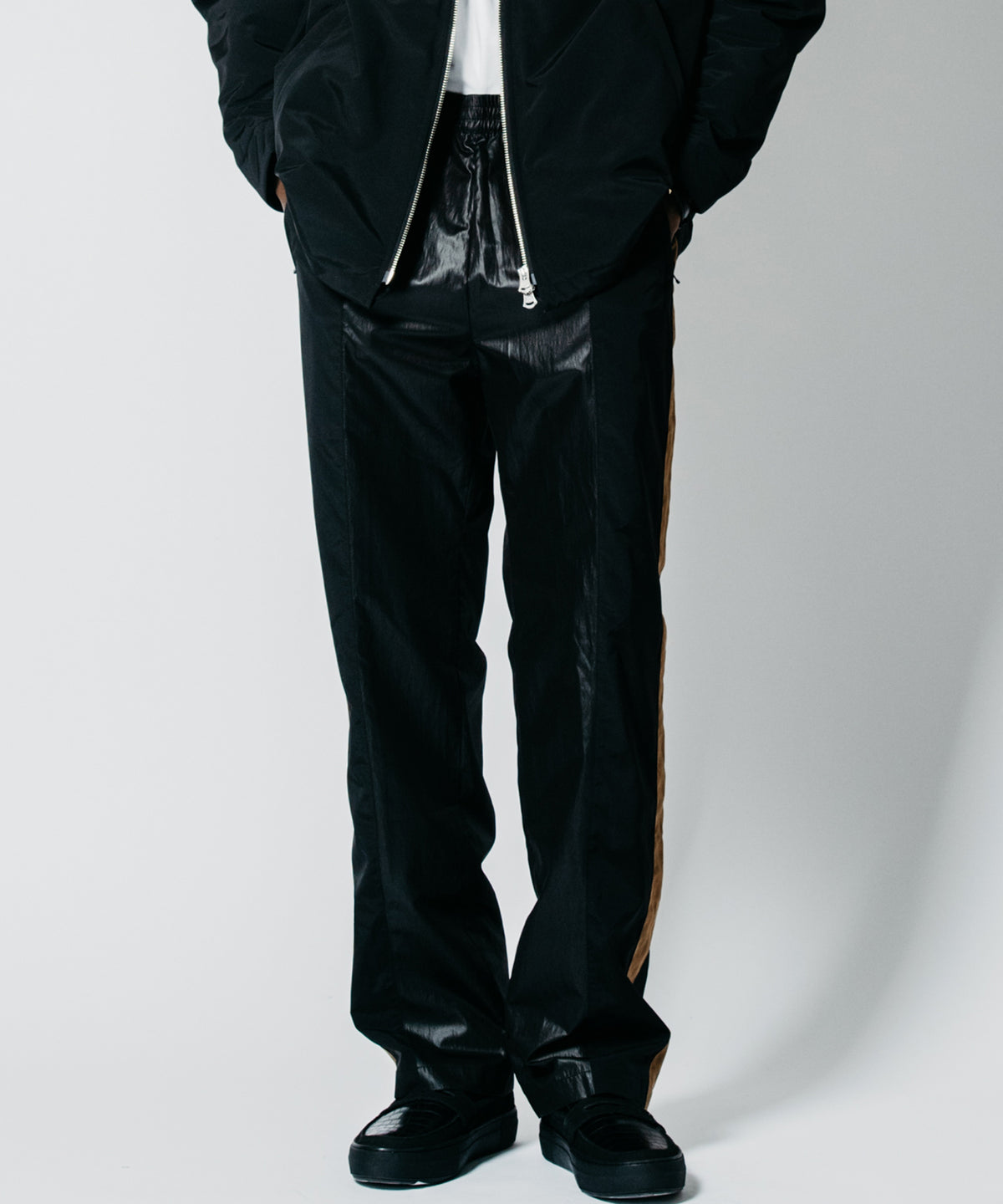 HYBRID TRACK PANTS FAKE SUEDE PANEL