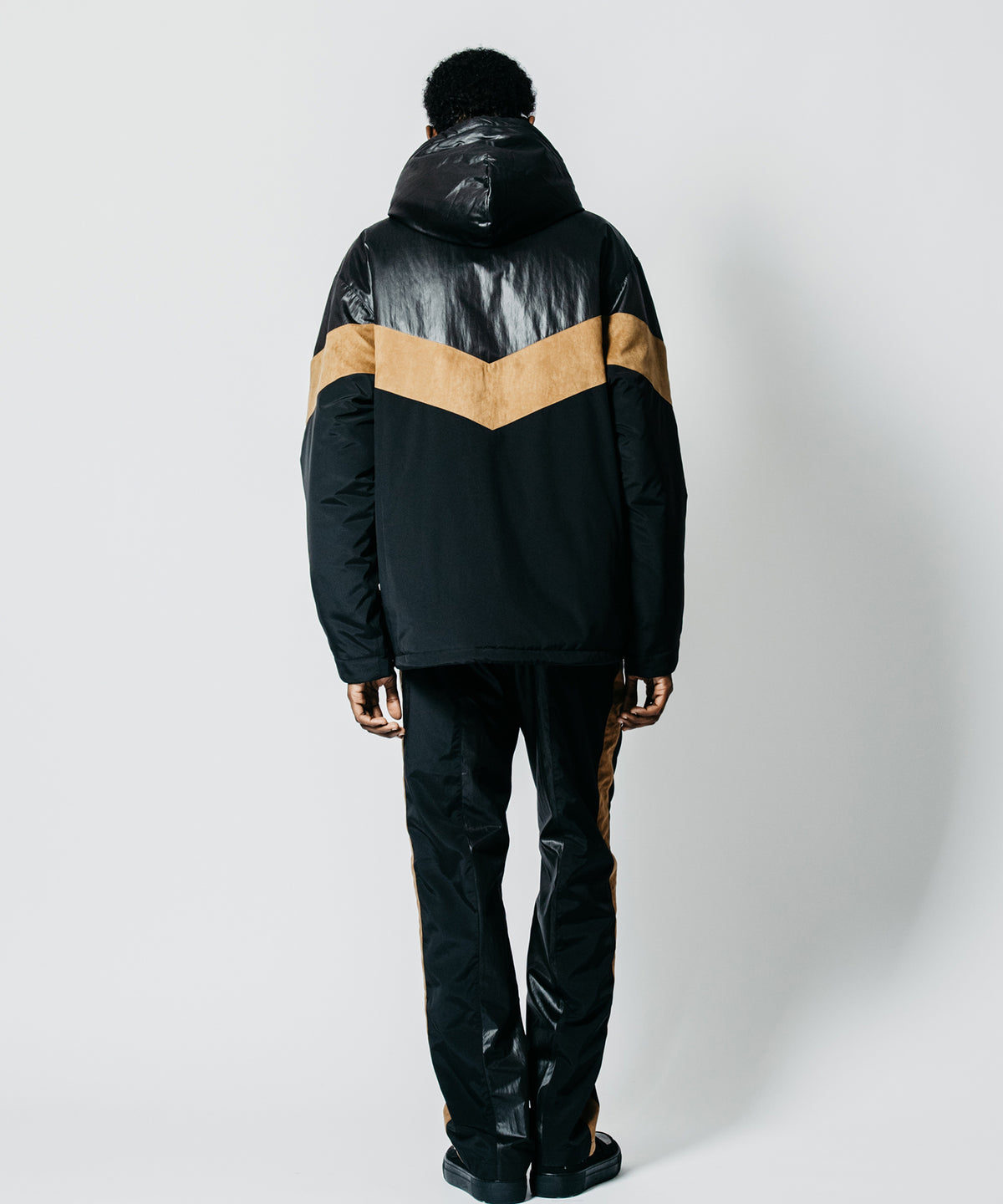 HYBRID TRACK PANTS FAKE SUEDE PANEL