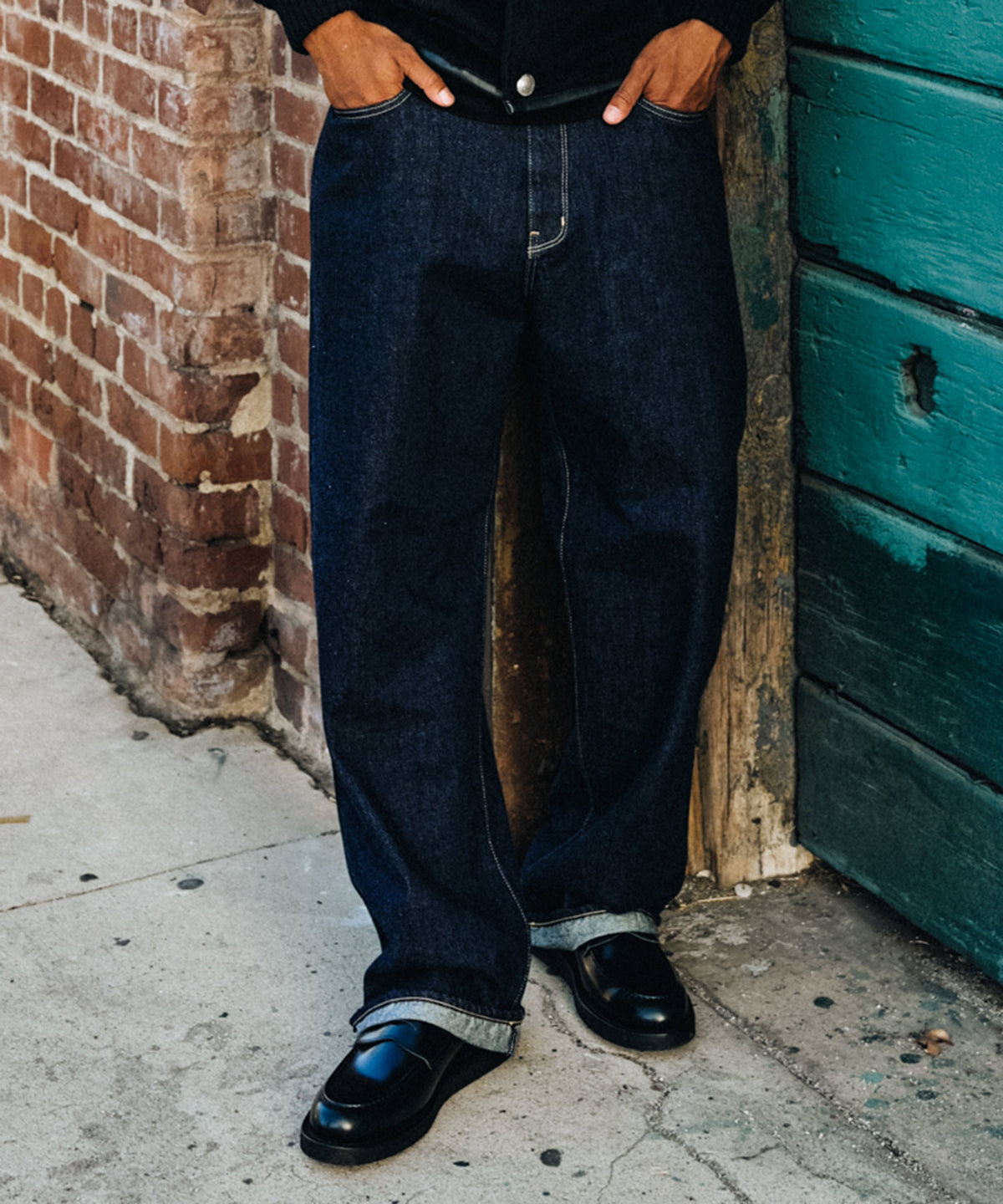 BORN FREE WIDE LUXURY SELVEDGE ONE WASH JEANS - INDIGO MADE IN JAPAN