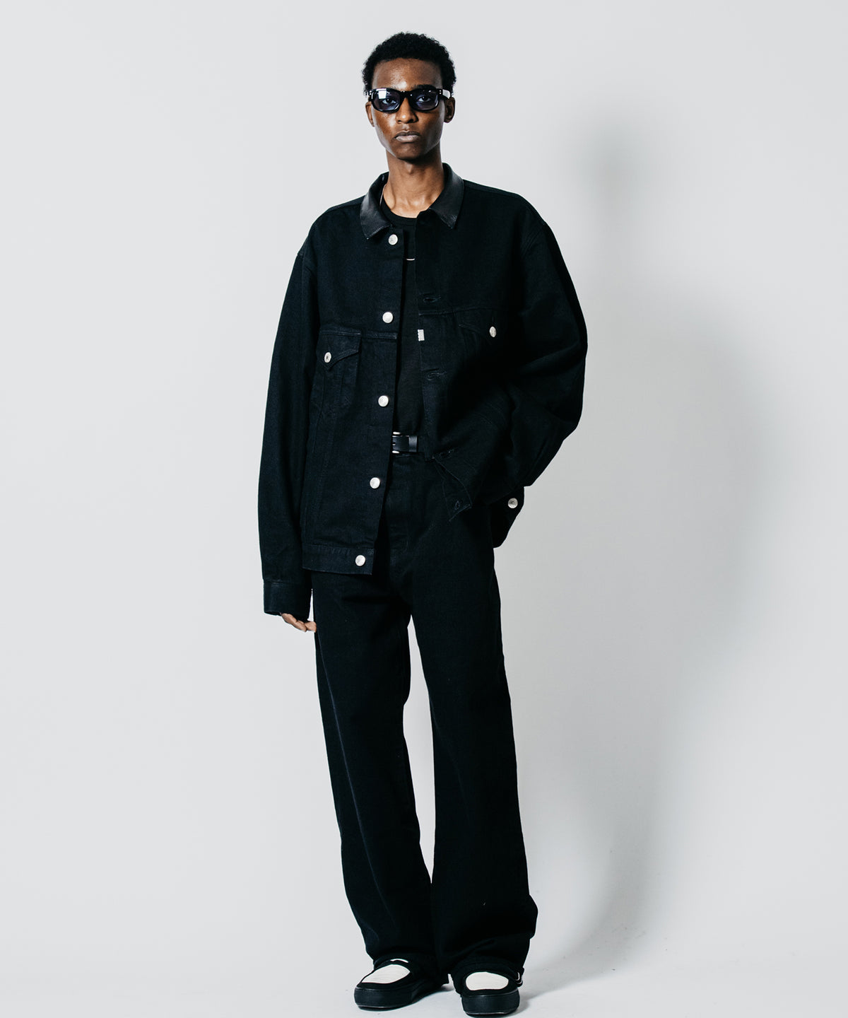 BORN FREE WIDE LUXURY SELVEDGE ONE WASH JEANS - BLACK MADE IN JAPAN