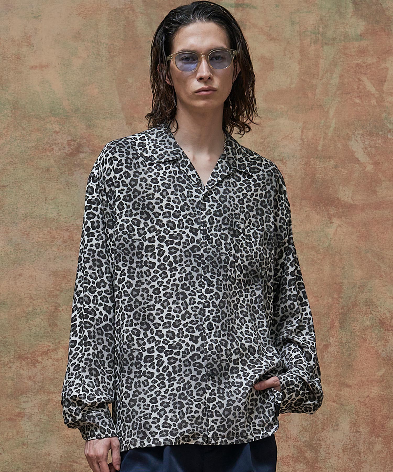 LEOPARD OPEN COLLAR SHIRTS