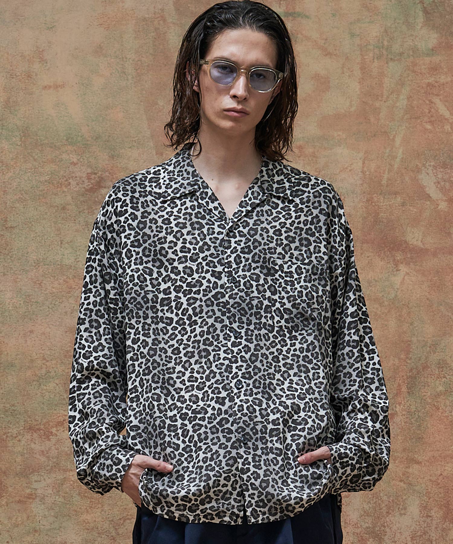 LEOPARD OPEN COLLAR SHIRTS