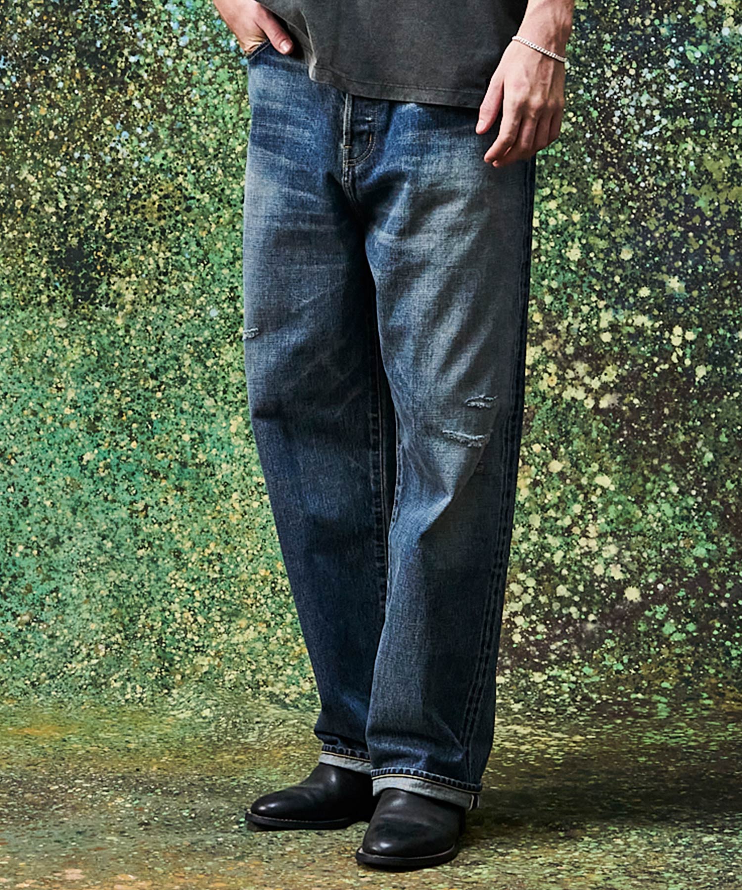 SELVEDGE DENIM PANTS/VINTAGE WASHED