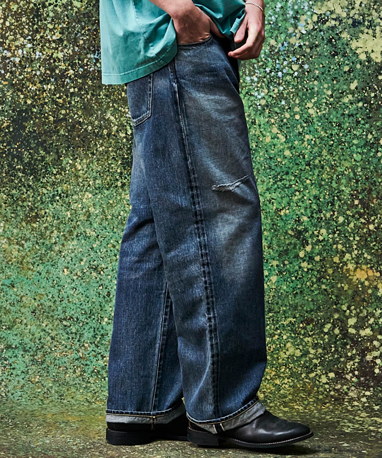 SELVEDGE DENIM PANTS/VINTAGE WASHED