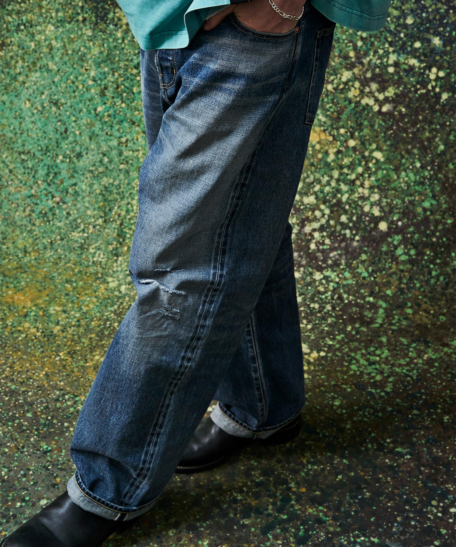 SELVEDGE DENIM PANTS/VINTAGE WASHED