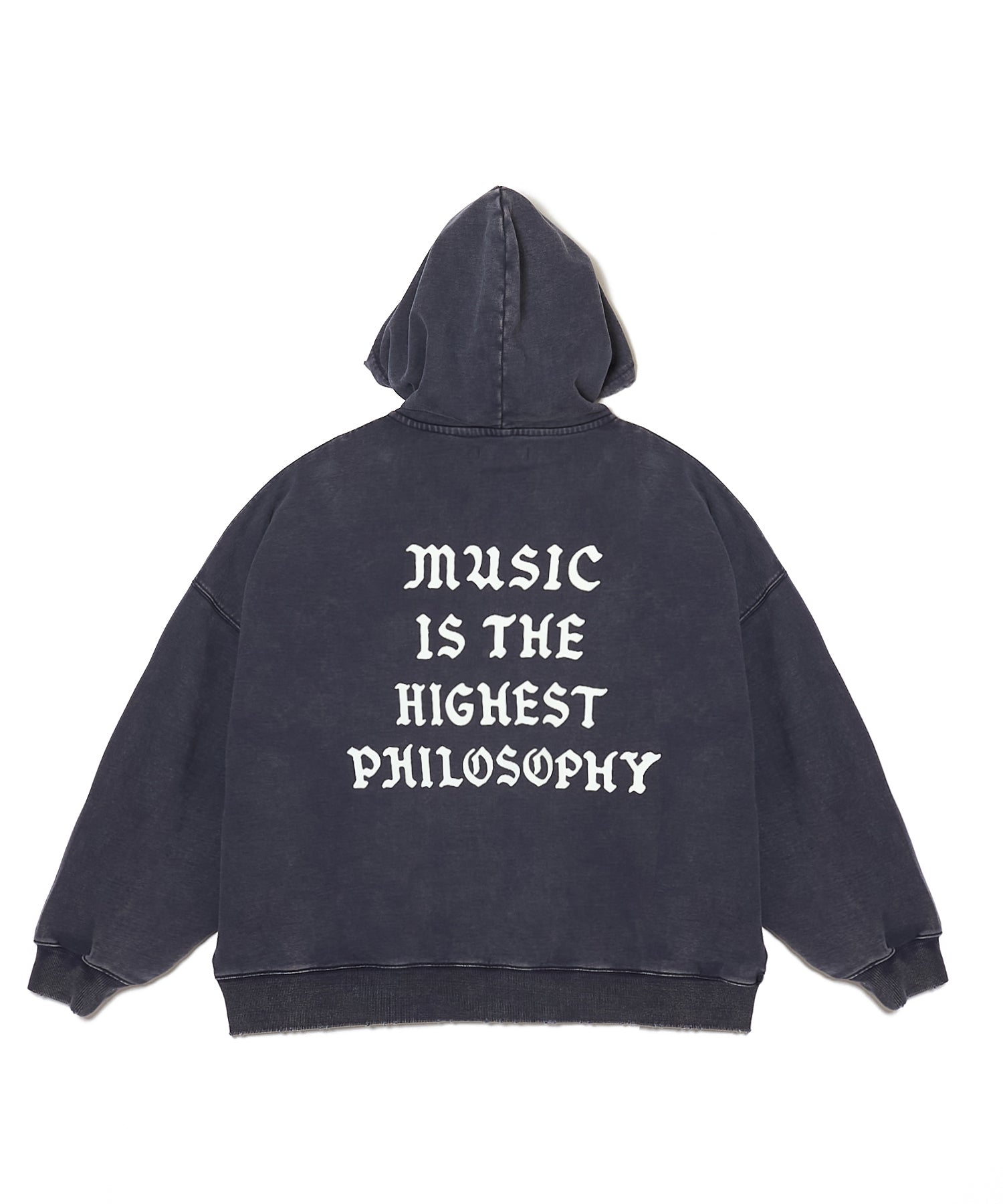 GARMENT DYE WIDE ZIP HOODIE