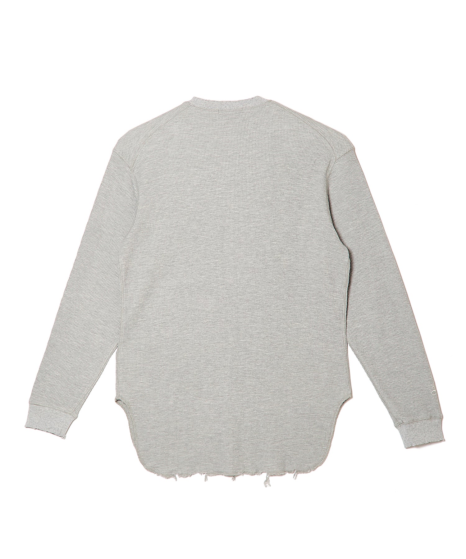 COTTON WAFFLE DAMAGE LONG SLEEVE CUTSEW
