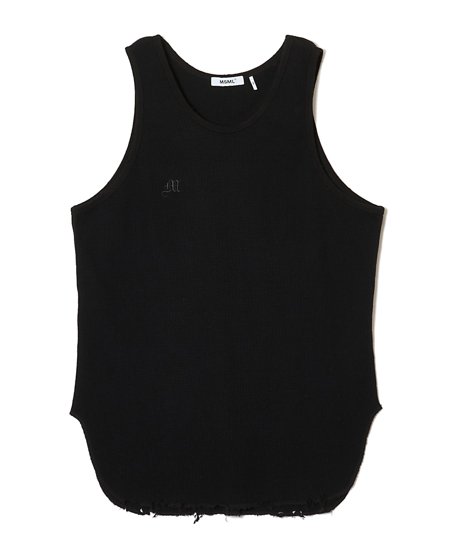 COTTON WAFFLE DAMAGE TANK TOP