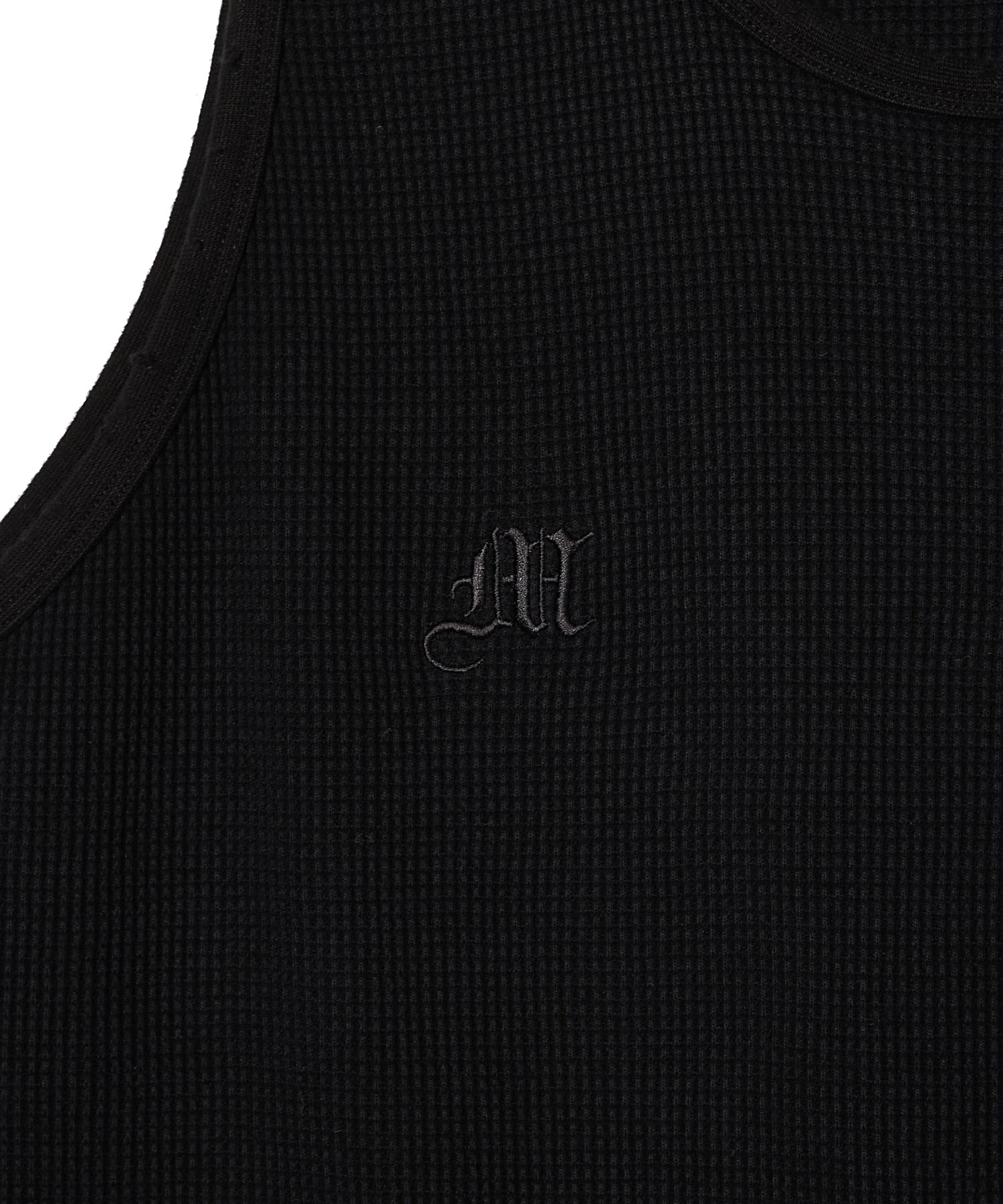 COTTON WAFFLE DAMAGE TANK TOP