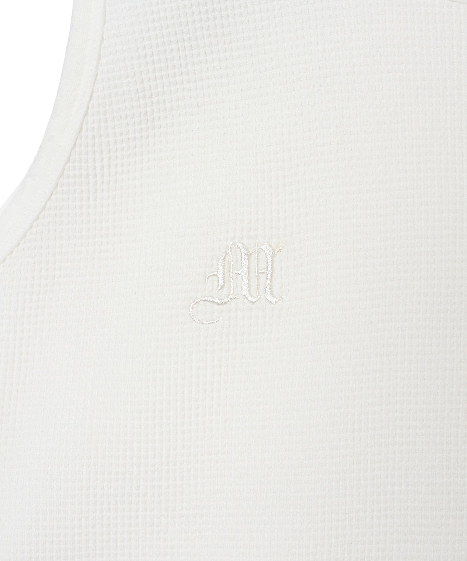 COTTON WAFFLE DAMAGE TANK TOP