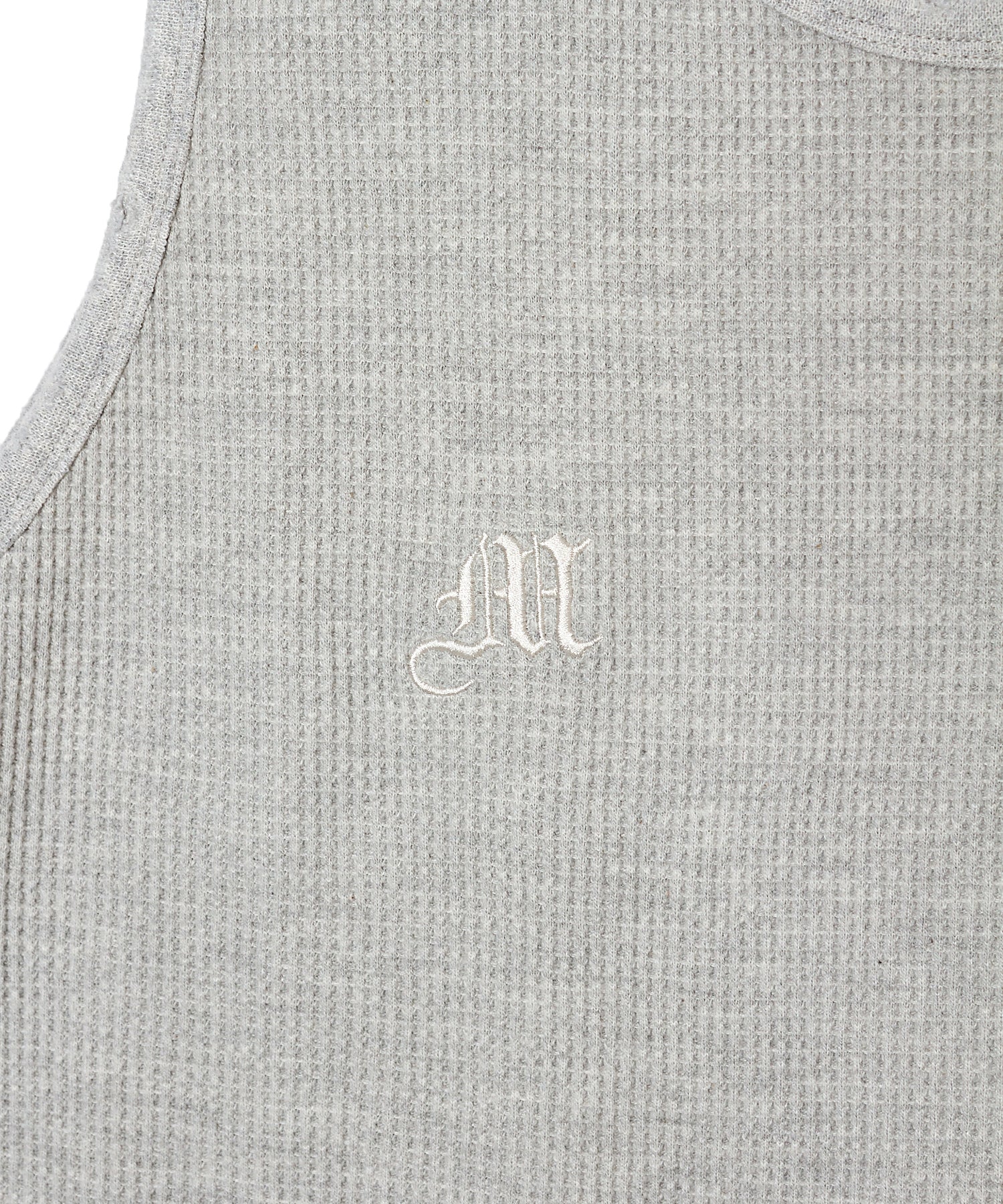 COTTON WAFFLE DAMAGE TANK TOP