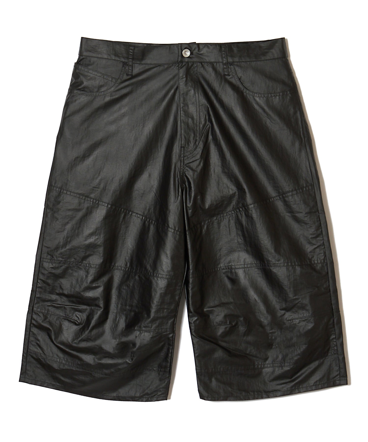 GLOSSY WIDE CROPPED PANTS