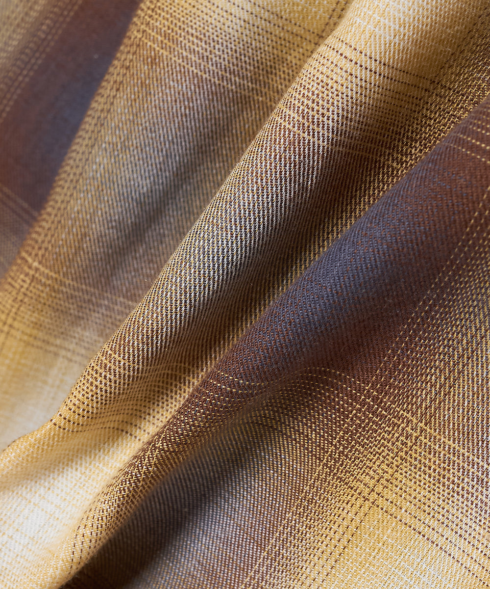 OMBRE CHECK BELTED WIDE HALF PANTS