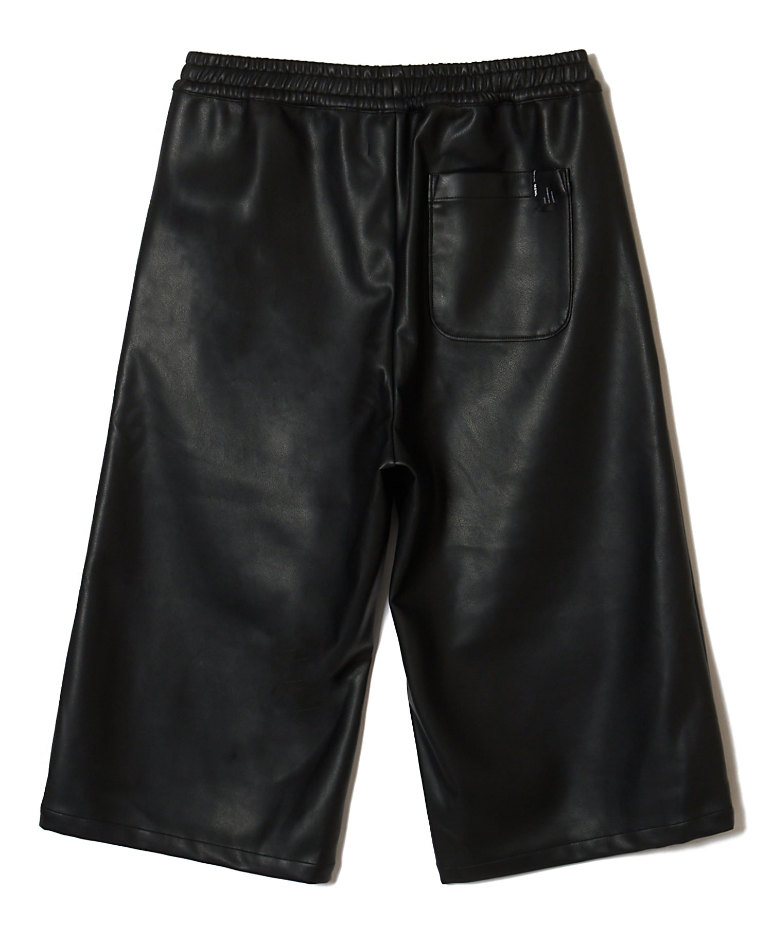 FAKE LEATHER CROPPED PANTS