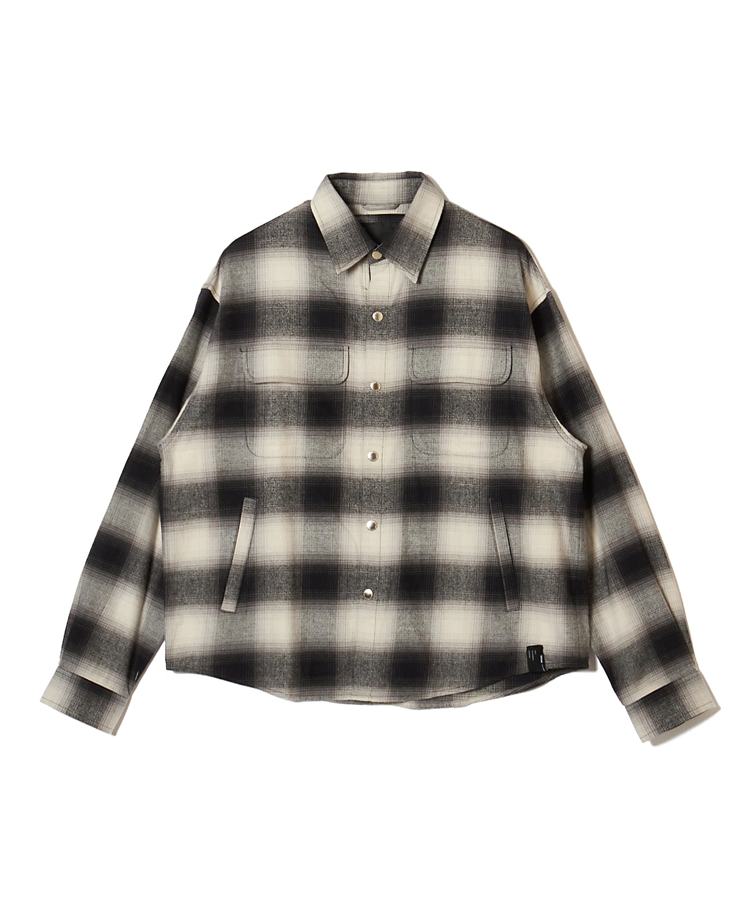 OMBRE CHECK SNAP BOTTON SHIRT