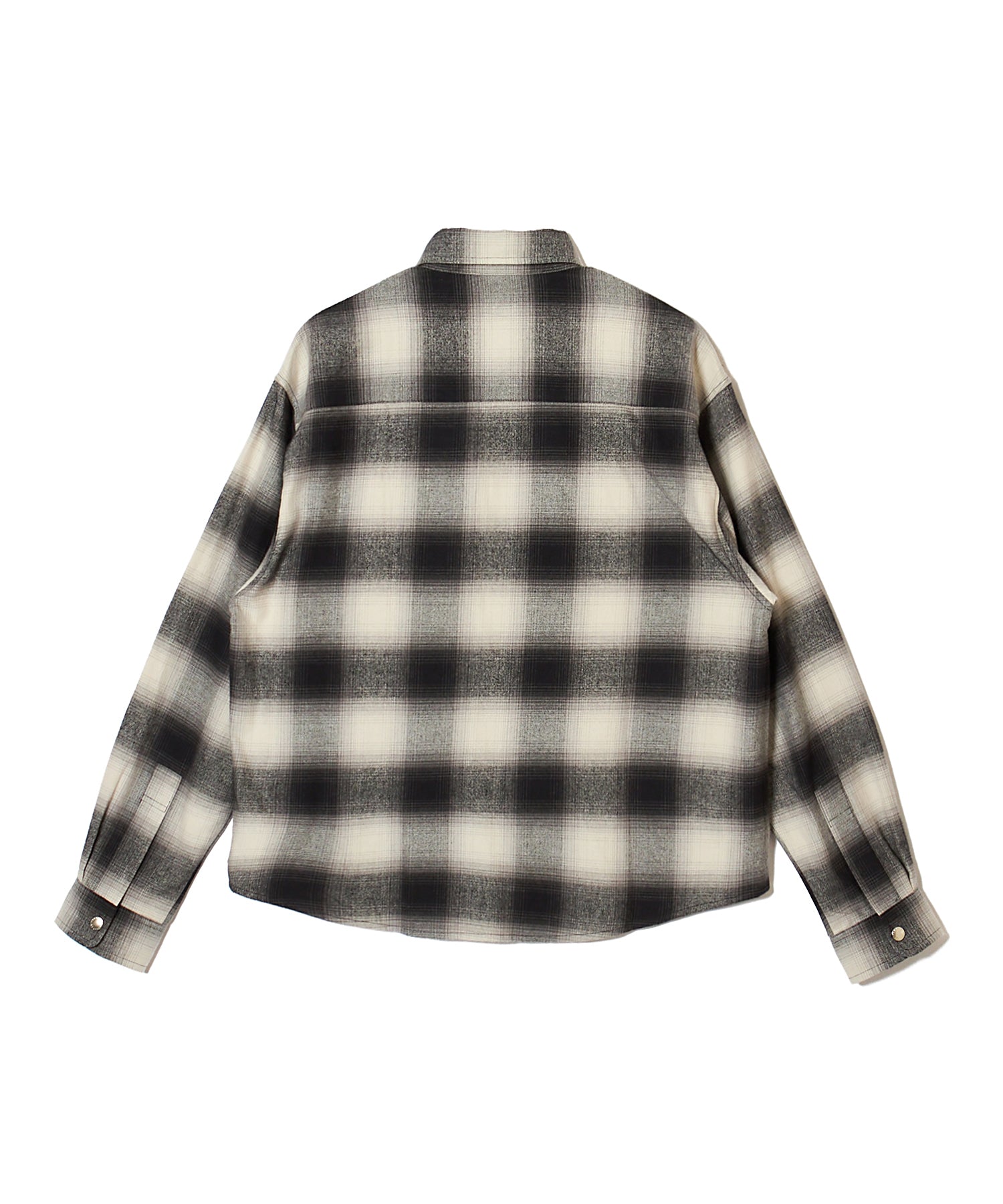 OMBRE CHECK SNAP BOTTON SHIRT