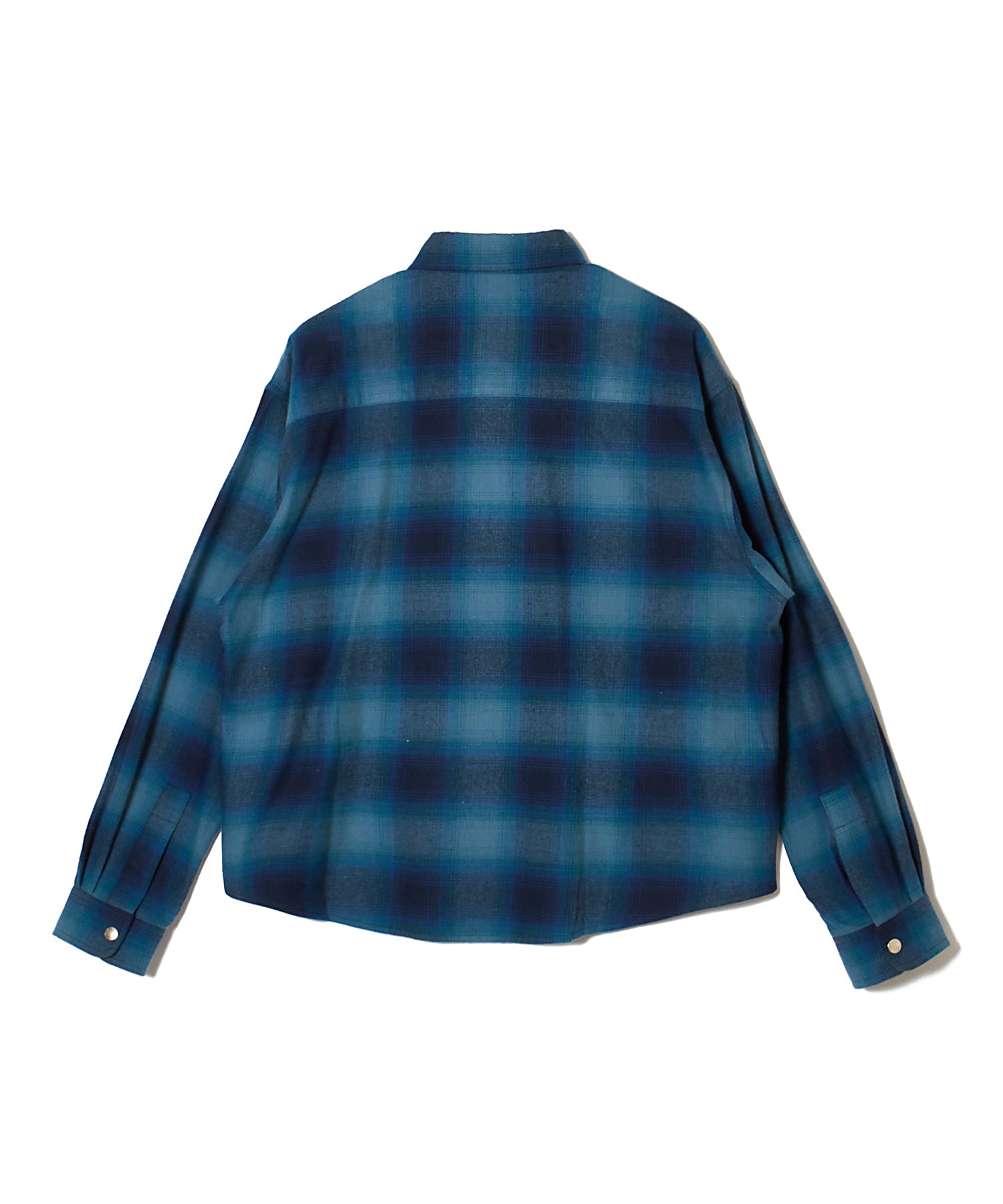 OMBRE CHECK SNAP BOTTON SHIRT