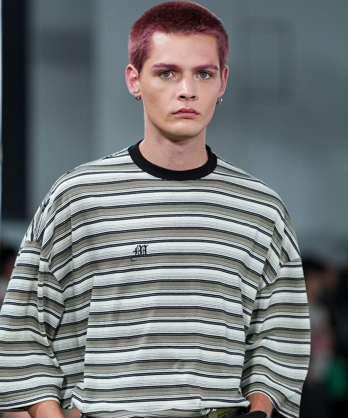 HALF SLEEVE WIDE T-SHIRT STRIPE