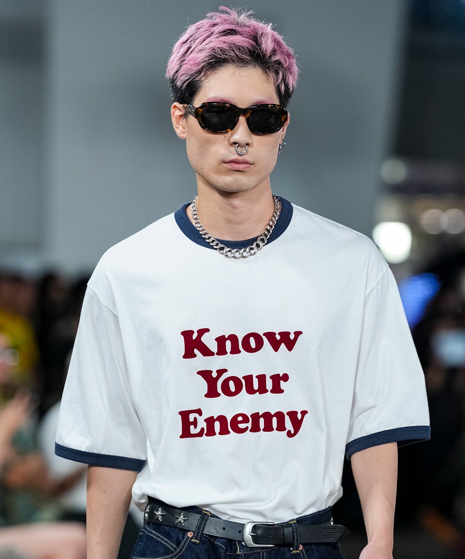 KNOW YOUR ENEMY RINGER T SHIRT